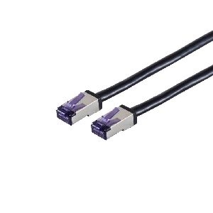 Patchkabel Cat. 6A SuperFlex S/FTP, schwarz, 0,15m 08-28205