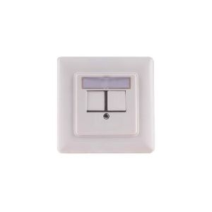 Keystone Trägerrahmen, 2-fach, ST, 80x80mm, Set 08-10101