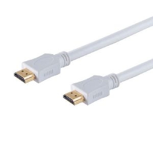 HDMI Kabel, 4K, verg., weiß, 1m 77470-W