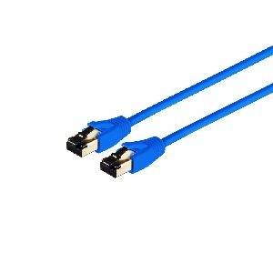 Patchkabel CAT 8.1 F/FTP LSZH blau 0,25m 08-41001