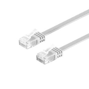 Patchkabel Cat. 6 flach, U/UTP, weiß, 3m 75713-SLW