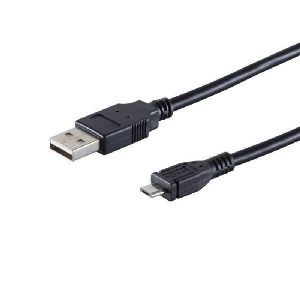 USB-A Adapterkabel, Micro-B, 2.0, schwarz, 0,5m 14-11015