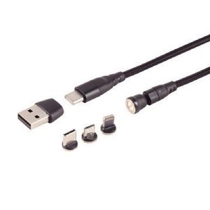 USB-C Magnetkabel, 6in1, 540°, PD 7-Pin, 60W, 1m 14-19020