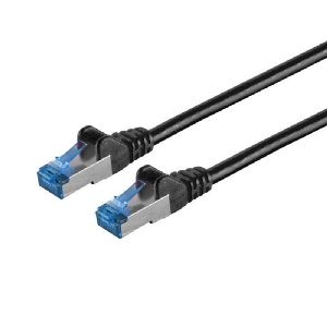 Patchkabel cat6A S/FTP PIMF schwarz 0,25m 75711-0.25S