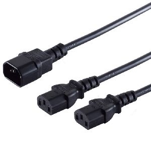 Y-Kaltgeräte-Netzanschlusskabel, 1,8m 60019