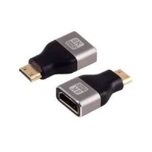 HDMI-C Adapter, HDMI-A Buchse, 8K, Metall 10-01057