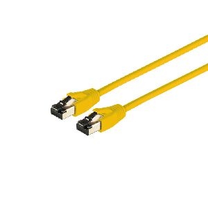 Patchkabel CAT 8.1 F/FTP LSZH gelb 0,25m 08-41002