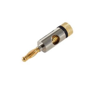 Bananenstecker, Metall, verg. Kontakte, schwarz 56210-S