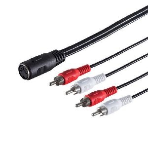 5-pol. DIN-Kupplung – 4 Cinch-Stecker, 0,2m 10531