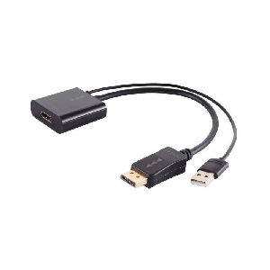 HDMI-A Adapter, DisplayPort Stecker, 4K, 30cm 10-01011
