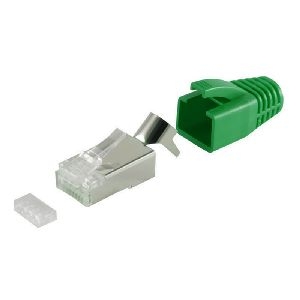 RJ-45 Modularstecker, 8P8C, STP, 23AWG, grün 72067-G