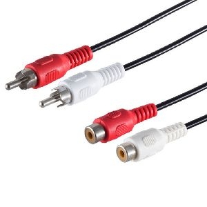 2 Cinchstecker - 2 Cinchkupplung, 2,5m 40204