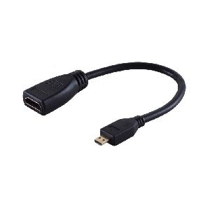 Micro HDMI Adapter, HDMI-A Buchse, PVC, schwarz 10-01003