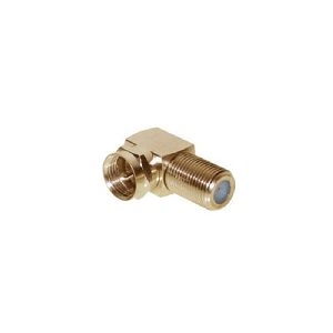 F-Winkeladapter, F-Stecker / F-Buchse, vergoldet 85210-G