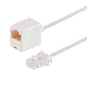 Western-Stecker 8/4 /Western-Kupplung 8/4 weiß 10m 70230-8/4W