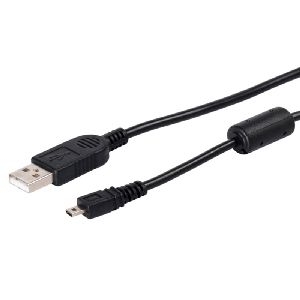 USB-A Adapterkabel, Mini-B 8p, 2.0, Ferrit, 1,5m 77388