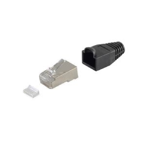 Netzwerkstecker cat.5 u. 6 Einführhilfe+Tülle sw 72057-S