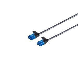 Patchkabel Cat. 6 slim, U/UTP, schwarz, 0,3m 08-22305