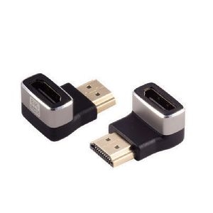 HDMI-A Adapter, 90° Winkel unten, 8K, Metall 10-01050