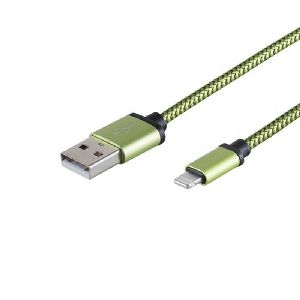 8-Pin, Ladekabel, Nylon, grün, 0,9m 14-50111