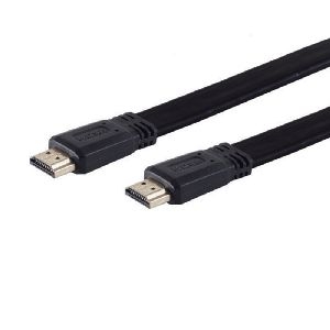 HDMI Flachkabel, 4K, verg., schwarz, 1m 77470-FLAT