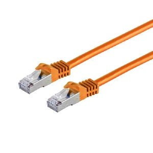 RJ45 Patchkabel m. CAT 7 Rohkabel PIMF orange 1m 75511-O