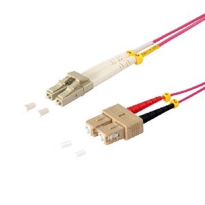 Duplex Patchkabel LC/SC 50/125µ, OM4 violett, 1,0m 77936/4