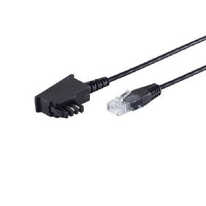 TAE-F Adapterkabel, RJ-45, 8/2, schwarz, 15m 12-09085