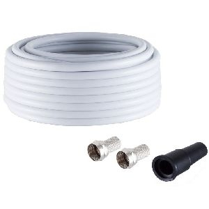 Koaxialkabel Set 0,64 3,8, CCS, 2-fach, 75dB, 10m 81001-10-2L