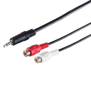 Klinkenstecker 3,5mm Stereo - 2 Cinch-Buchsen 1,5m 30771-1.5