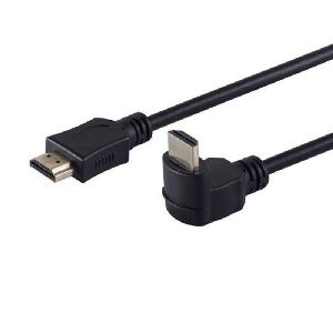 HDMI Kabel, 4K, verg., gewinkelt, schwarz, 1m 77470-5