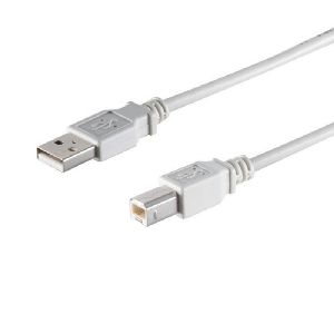 USB-A Adapterkabel, USB-B, 2.0, grau, 0,5m 77020