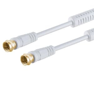 F-Stecker - F-Stecker verg. Ferrit, weiß, 10m 80098-G-128CP