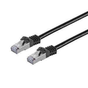 RJ45 Patchkabel m. CAT 7 Rohkabel PIMF sw 0,25m 75511-0.25S