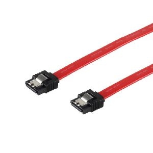 SATA 6Gb/s Verbindungskabel, Metallclip, rot, 0,5m 78246-0.5