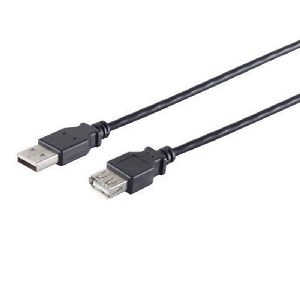 USB-A Verlängerungskabel, 2.0, schwarz, 1m 13-24025