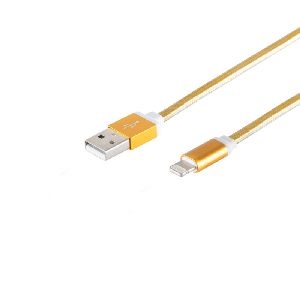 8-Pin, Ladekabel, flach, gold, 0,9m 14-50046
