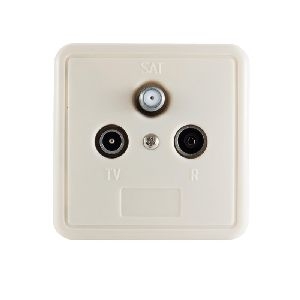 Antennensteckdose, Klemmtechnik, TV/RADIO/SAT, 1dB 15-93011