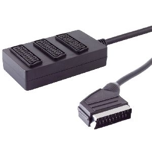 Scart-Verteiler 3fach, vollverschaltet, 0,5m 94051