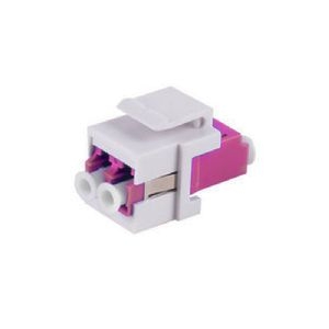 LWL-Keystone Verbinder, LC-LC, Duplex, violett 08-10203