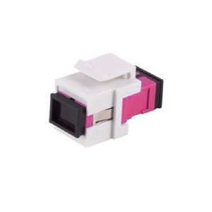 LWL-Keystone Verbinder, SC-SC, Simplex, violett 08-10213