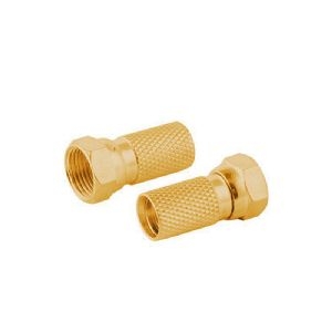 F-Stecker 7,2, vergoldet, mit großer Mutter 85010-AG