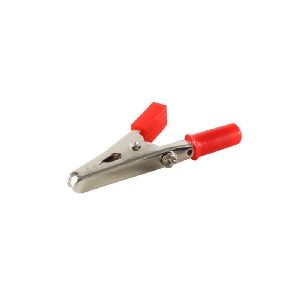 Krokoklemme, vollisoliert, schraubver.,rot 56242-R
