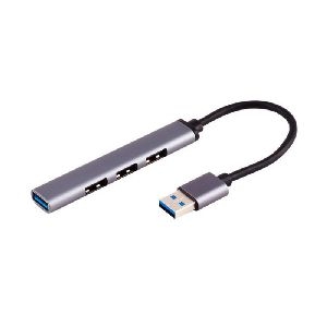 USB-A Hub, 3.0, 4-fach USB-A, ALU, slim, 0,12m 13-50001