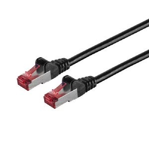 Patchkabel cat6A S/FTP PIMF Halogenfrei sw 0,15m 75711-A0.15S