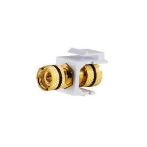 Audio Keystone Verbinder, vergoldet, schwarz 08-10064