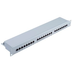 Patchpanel Cat.6, 24-Port lichtgrau 75074