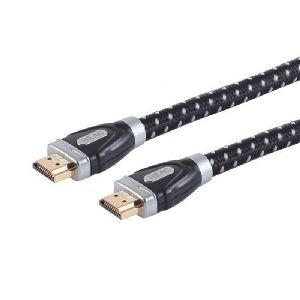 HDMI Kabel verg. Stoffmantel schwarz 1m 77470-CCL