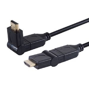 HDMI Kabel, 4K, verg., 2x winkelbar, schwarz, 1,5m 77471-7