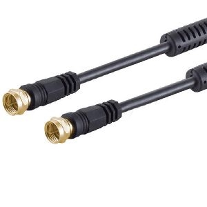 F-Stecker - F-Stecker verg. Ferrit, schw, 7,5m 80097-G-128CP-S